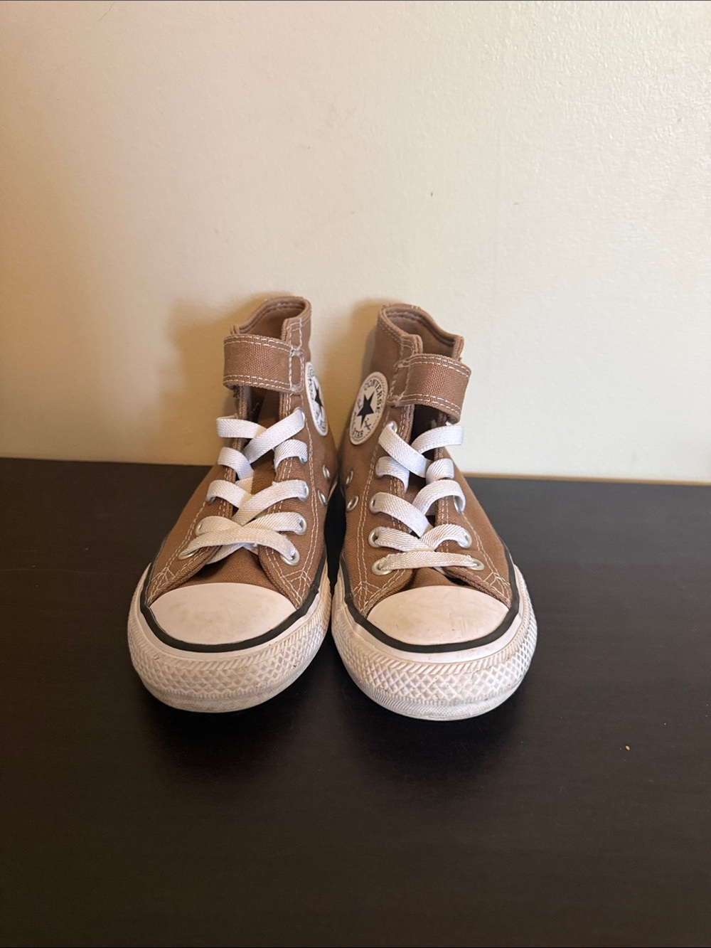 Converse Kids High Top Sneakers - Brown with White Trim